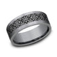 THE CONQUERER 8mm Tantalum Grey/Grey-Black Titanium Benchmark men's wedding band