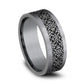 THE CONQUERER 8mm Tantalum Grey/Grey-Black Titanium Benchmark men's wedding band