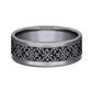THE CONQUERER 8mm Tantalum Grey/Grey-Black Titanium Benchmark men's wedding band