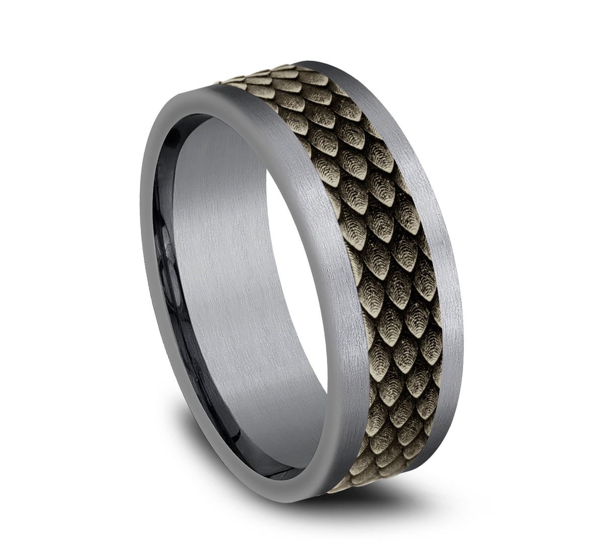 THE RHAEGAL 8mm Tantalum Grey/Bronze Benchmark men's wedding band