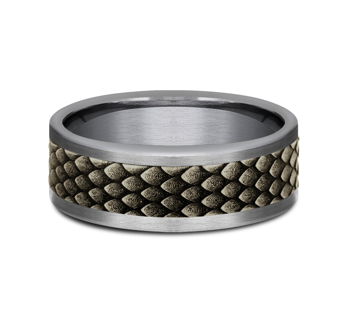 THE RHAEGAL 8mm Tantalum Grey/Bronze Benchmark men's wedding band