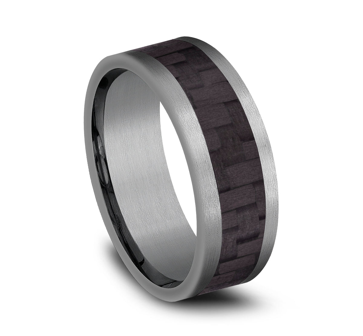 THE SENNA 8mm Tantalum Grey/Carbon Fiber Black Benchmark men's wedding band