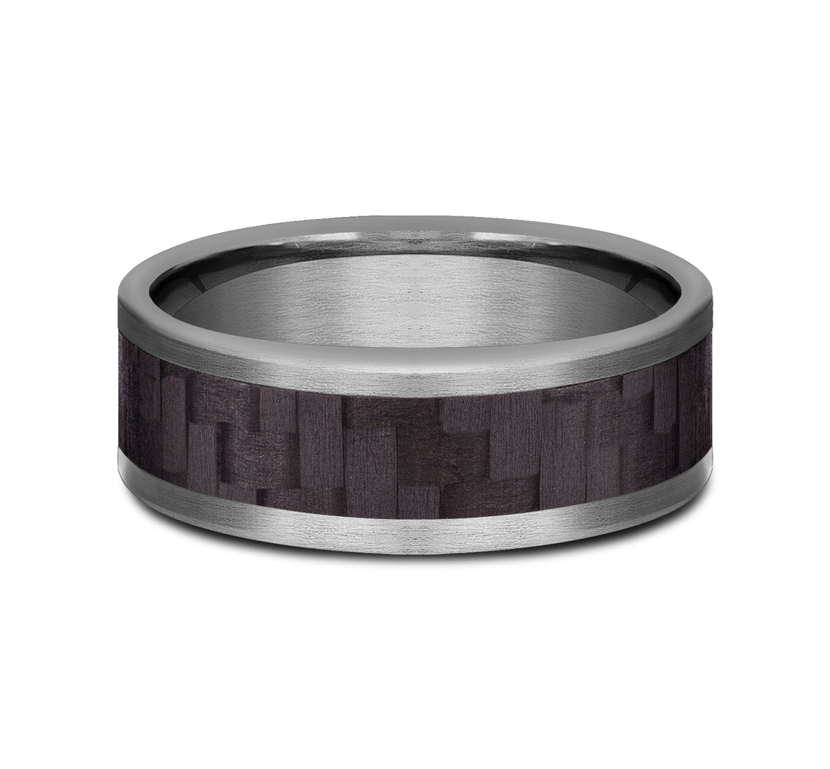 THE SENNA 8mm Tantalum Grey/Carbon Fiber Black Benchmark men's wedding band
