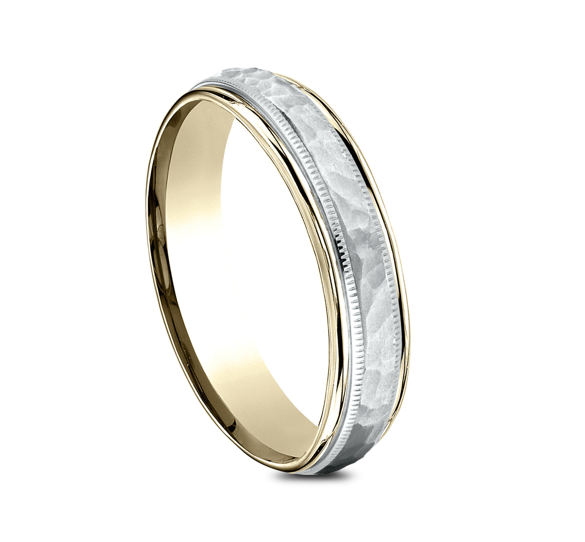 THE BAXTER 4.5mm 14K Yellow/White Benchmark men's wedding band