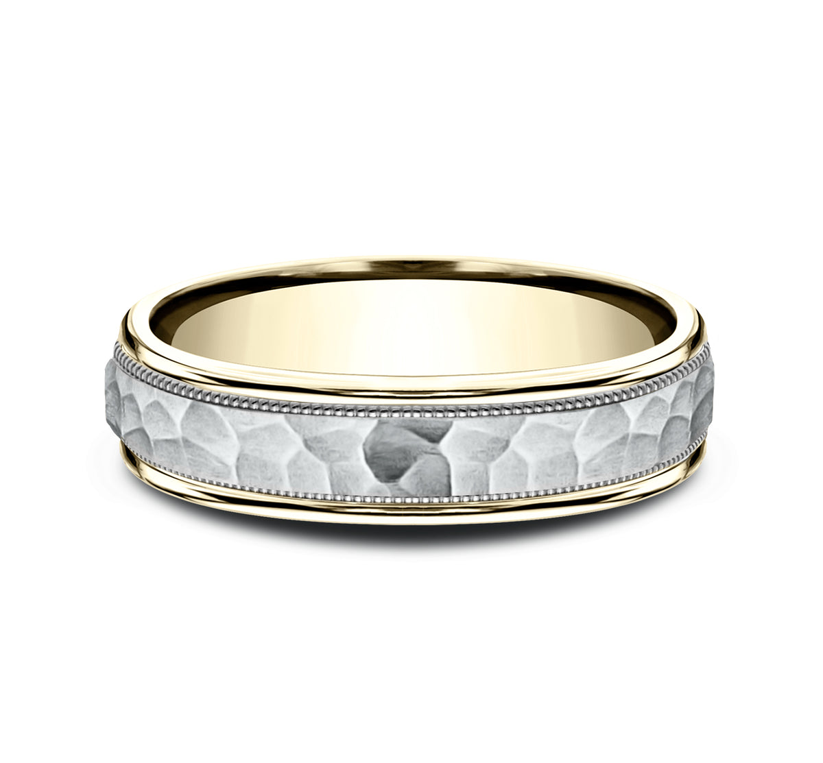 THE BAXTER 4.5mm 14K Yellow/White Benchmark men's wedding band