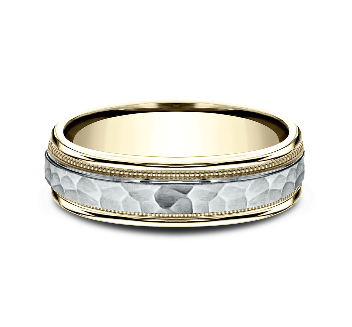 THE BAXTER 4.5mm 14K Yellow/White Benchmark men's wedding band