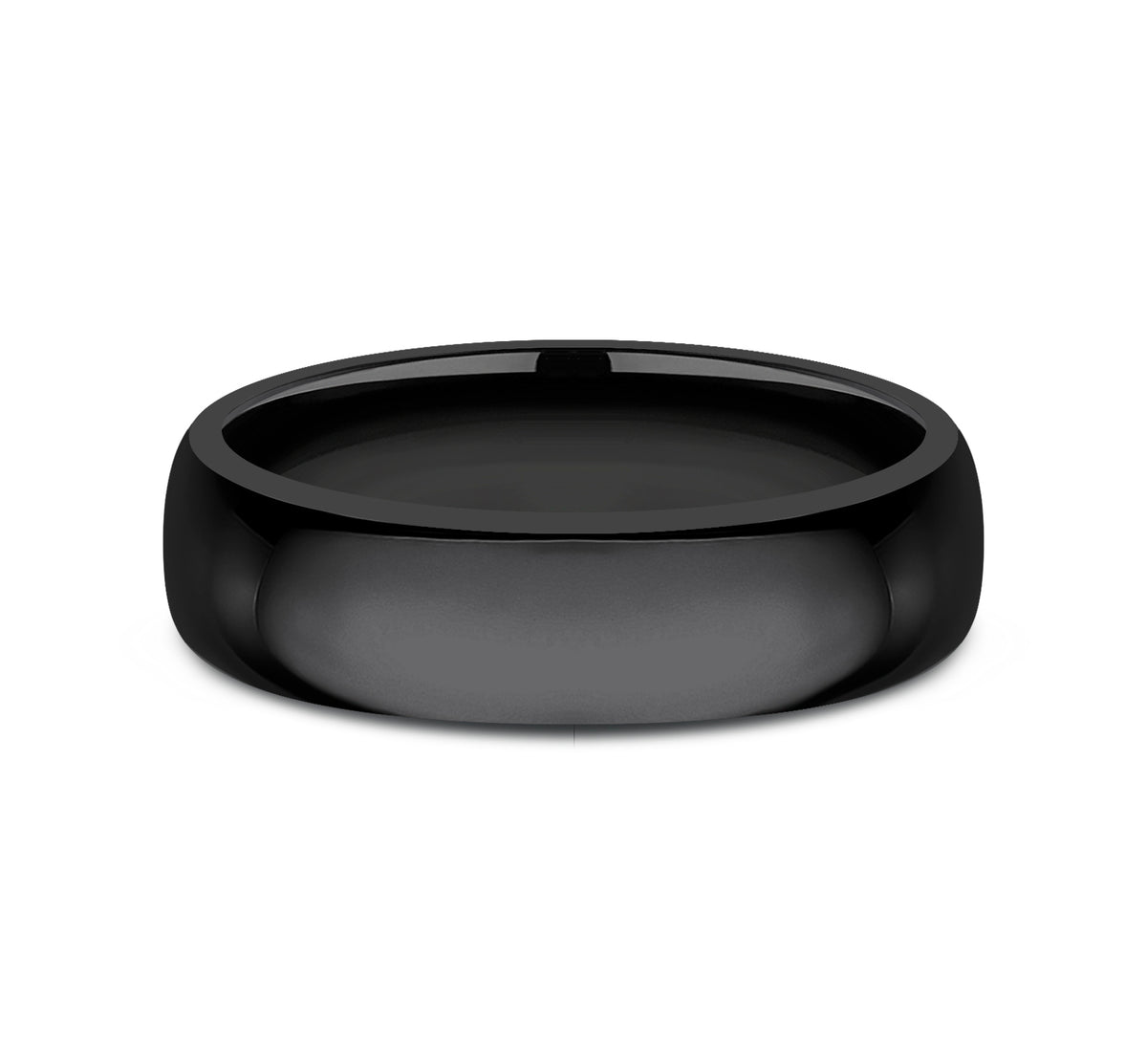 Regular Dome Comfort Fit 6mm Black Titanium Benchmark men's wedding band