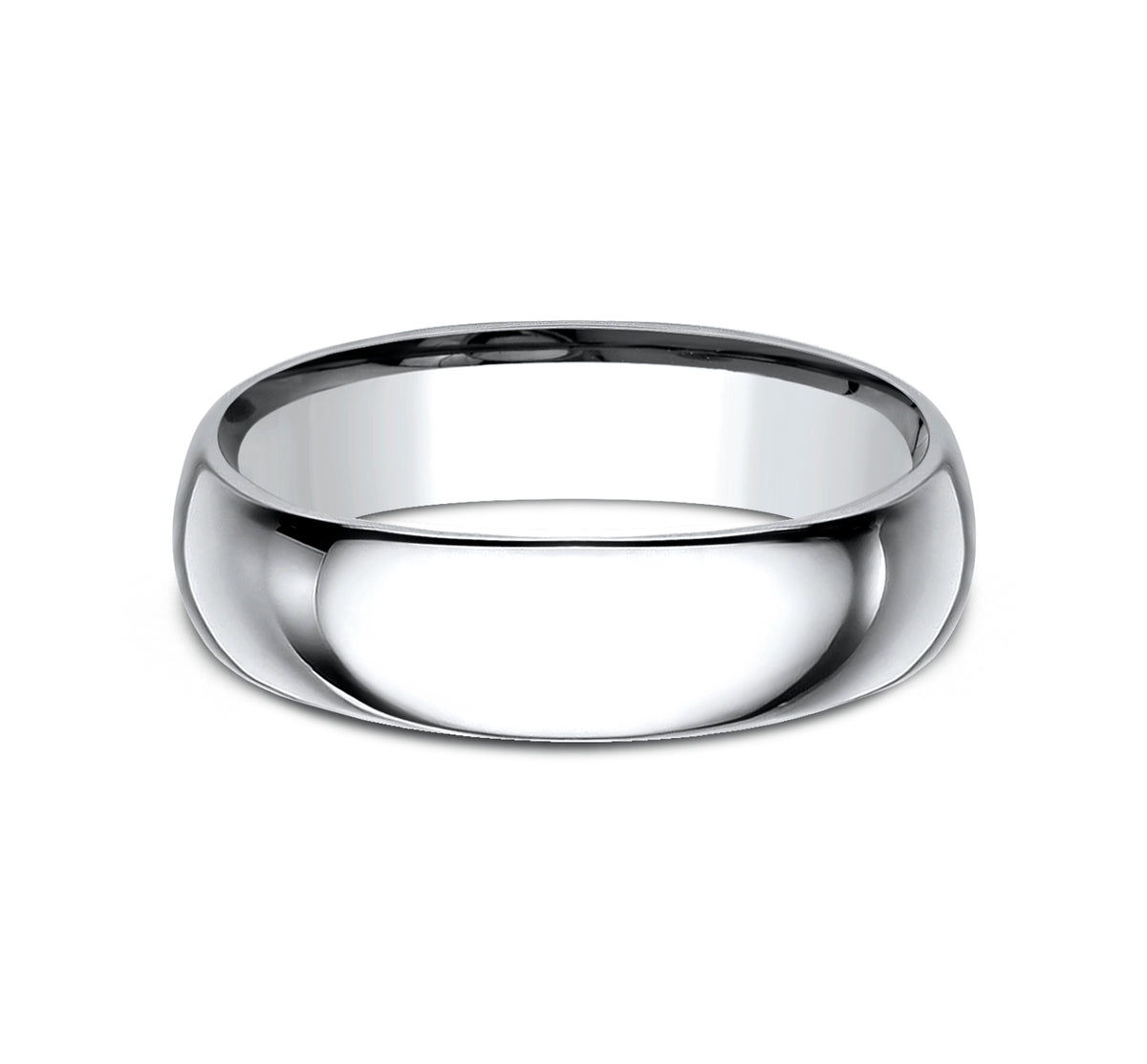 Regular Dome Comfort Fit 6mm Cobalt White Benchmark men's wedding band
