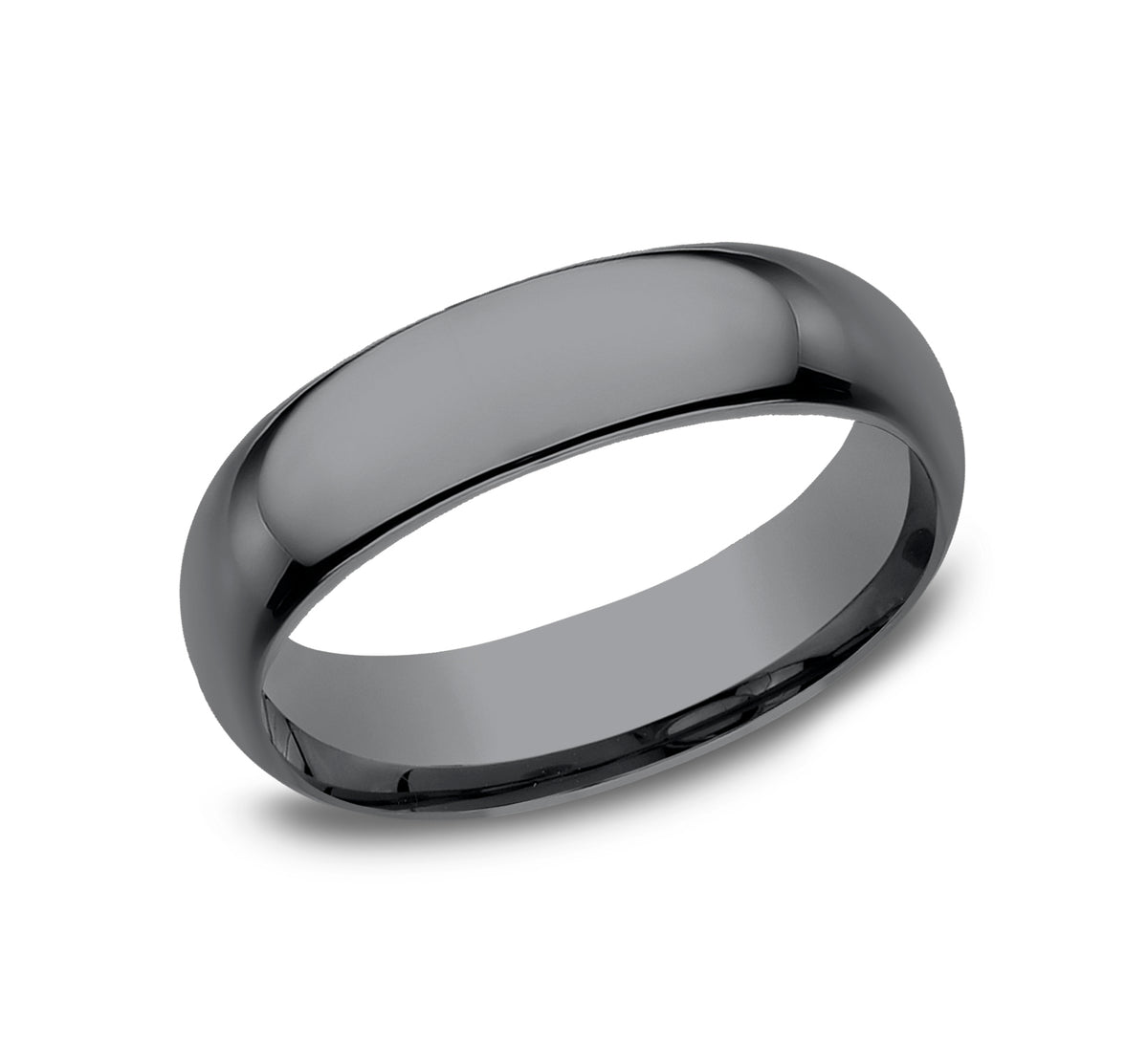 Regular Dome Comfort Fit 6.5mm Tantalum Dark Benchmark men's wedding band
