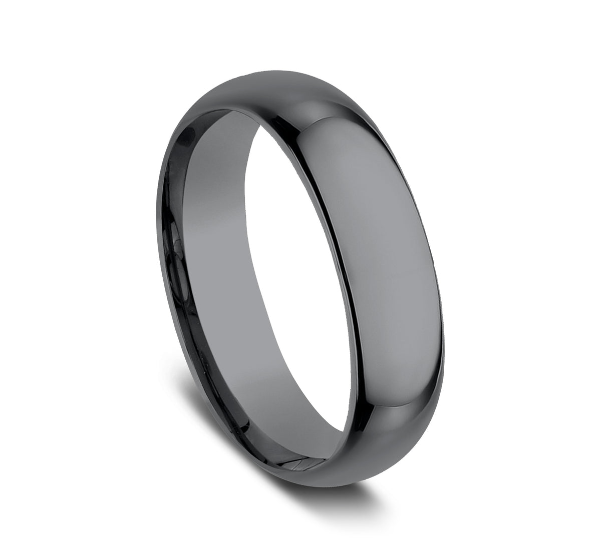 Regular Dome Comfort Fit 6.5mm Tantalum Dark Benchmark men's wedding band
