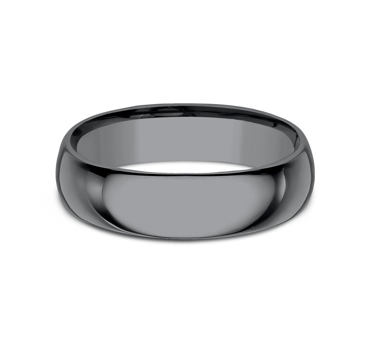 Regular Dome Comfort Fit 6.5mm Tantalum Dark Benchmark men's wedding band