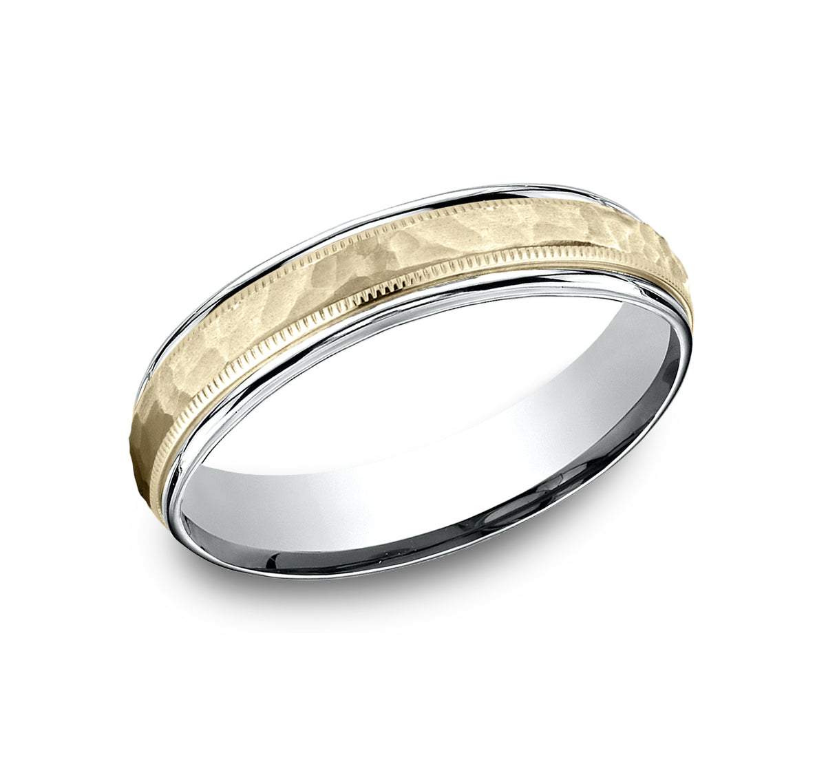 THE BAXTER 4.5mm 14K White/Yellow Benchmark men's wedding band