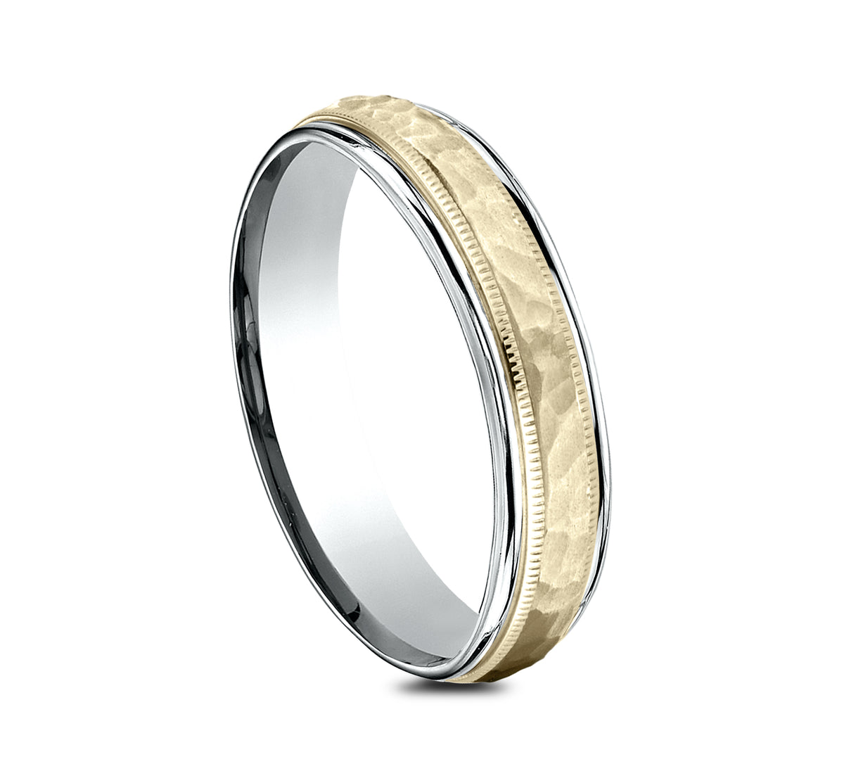 THE BAXTER 4.5mm 14K White/Yellow Benchmark men's wedding band