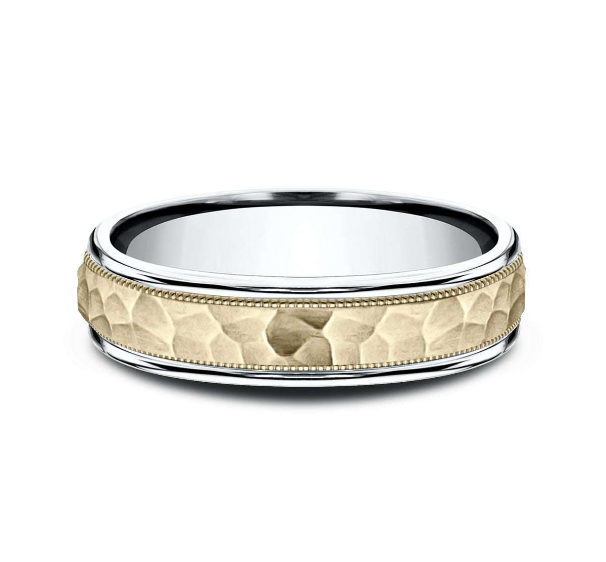 THE BAXTER 4.5mm 14K White/Yellow Benchmark men's wedding band