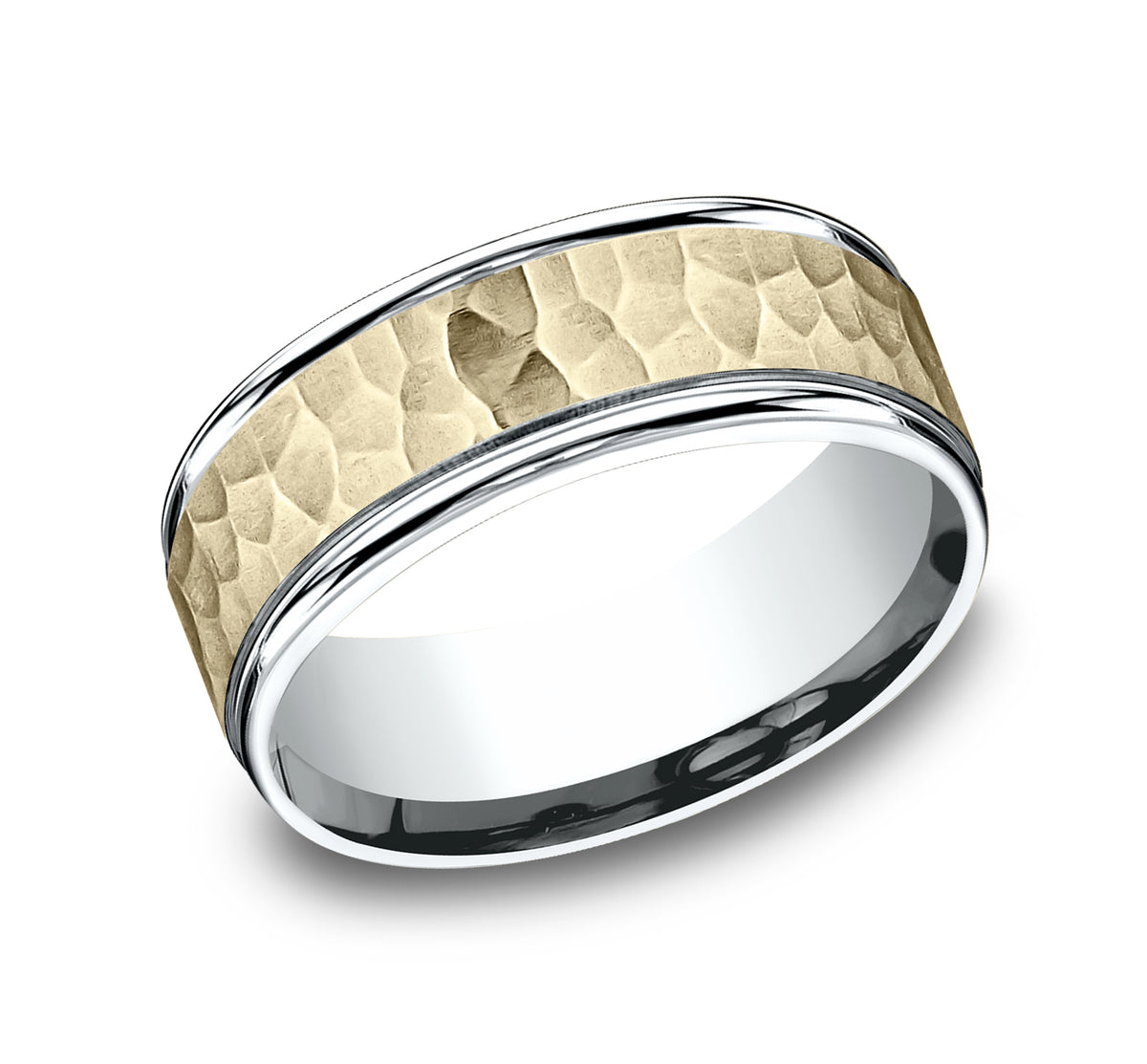 THE SWANSON 6mm 14K White/Yellow Benchmark men's wedding band