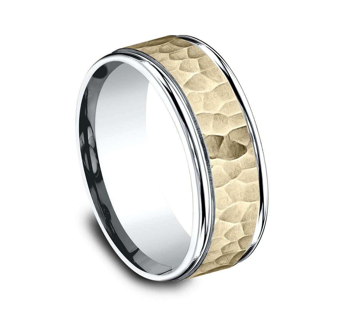 THE SWANSON 6mm 14K White/Yellow Benchmark men's wedding band