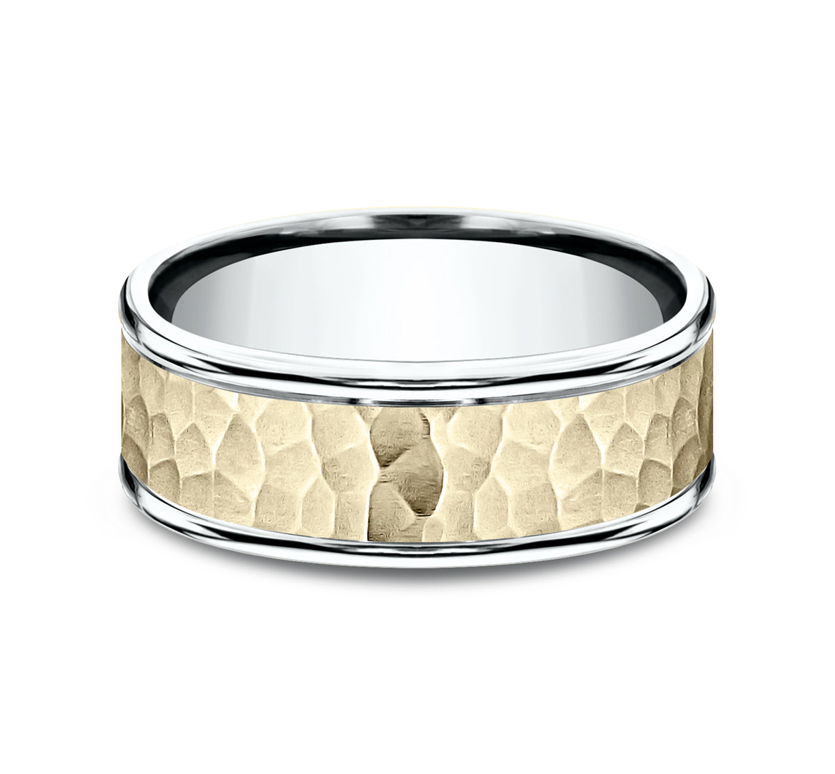 THE SWANSON 6mm 14K White/Yellow Benchmark men's wedding band