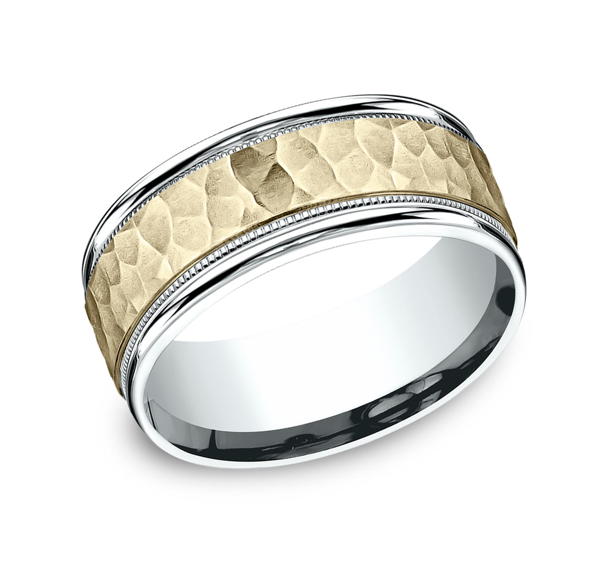 THE BAXTER 4.5mm 14K White/Yellow Benchmark men's wedding band