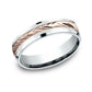 THE ELECTOR 6mm 14K White/Rose Benchmark men's wedding band