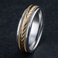 THE ELECTOR 6mm 14K White/Rose Benchmark men's wedding band