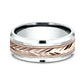 THE ELECTOR 6mm 14K White/Rose Benchmark men's wedding band