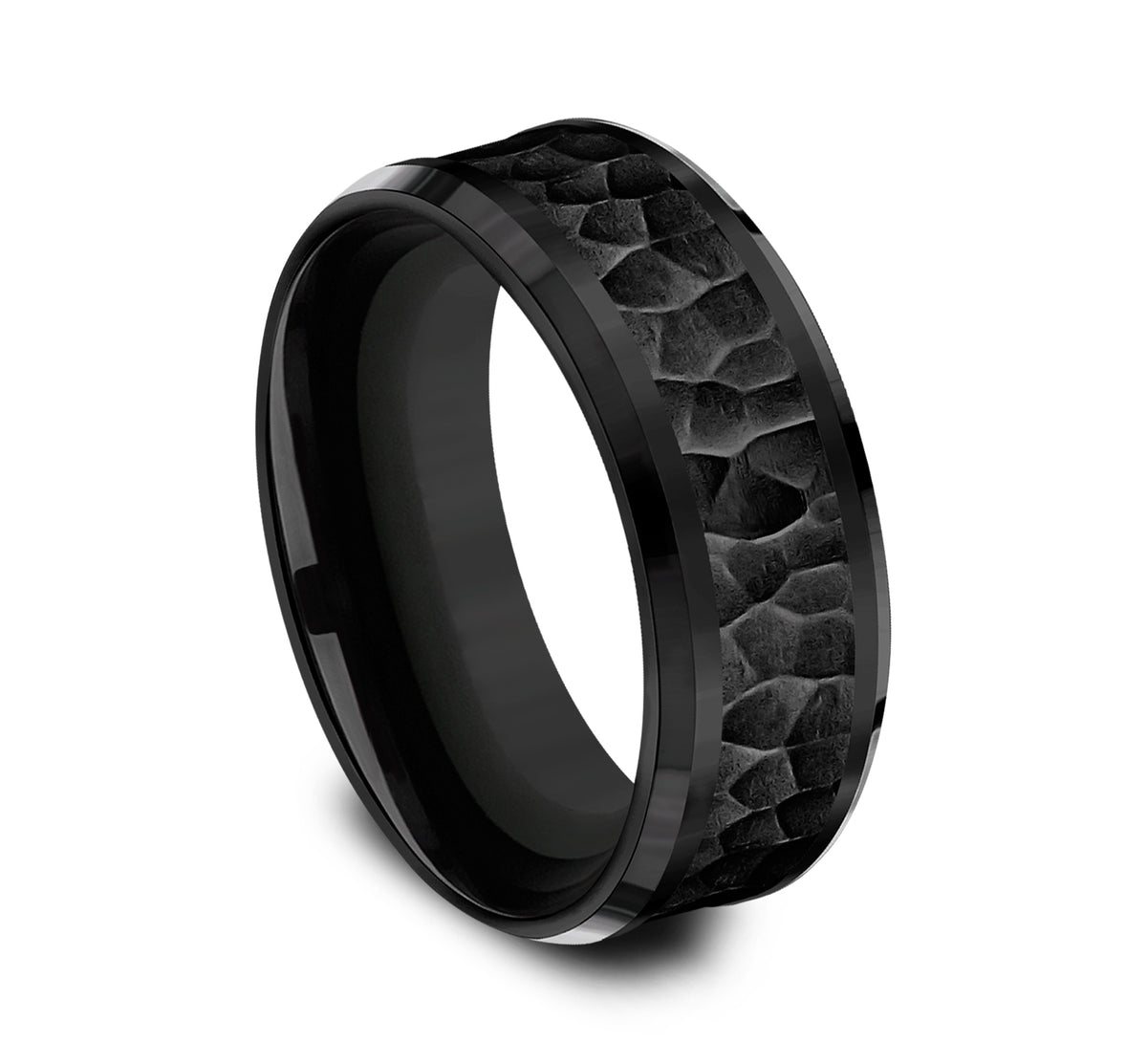 THE TURNER 8mm Black Titanium Benchmark men's wedding band