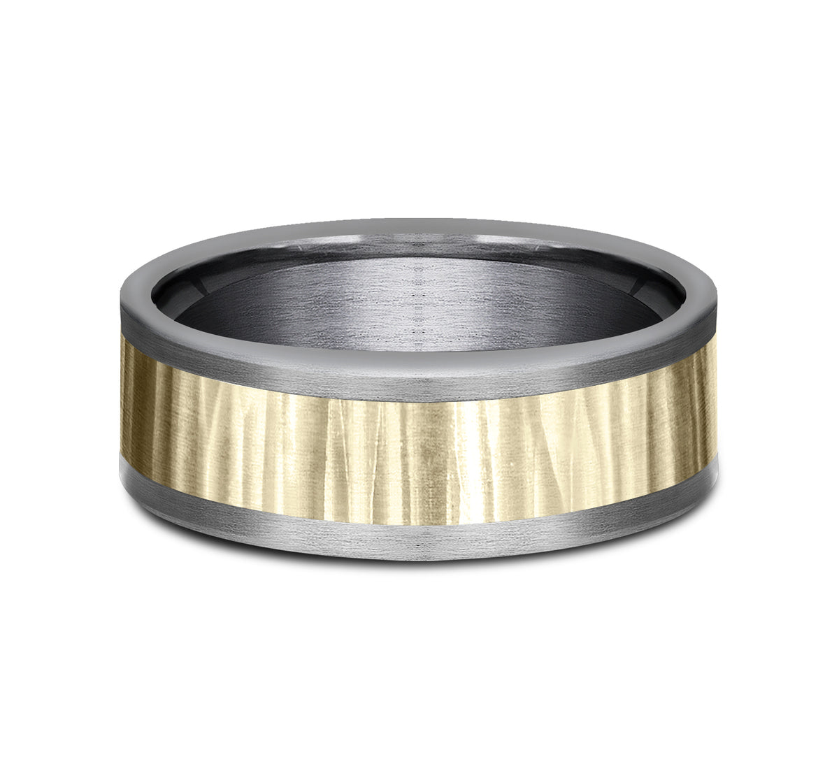 THE EXCAVATOR 8mm Tantalum Grey/14K Yellow Benchmark men's wedding band