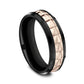 THE DUNDEE 9mm Black Titanium/14K Rose Benchmark men's wedding band