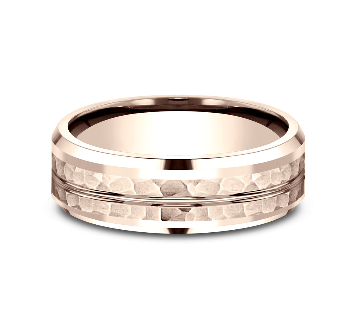 THE RIDLEY 7mm 14K Rose Benchmark men's wedding band