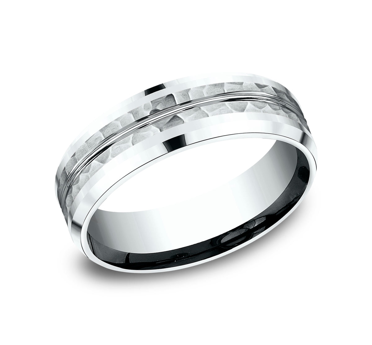 THE RIDLEY 7mm 14K White Benchmark men's wedding band