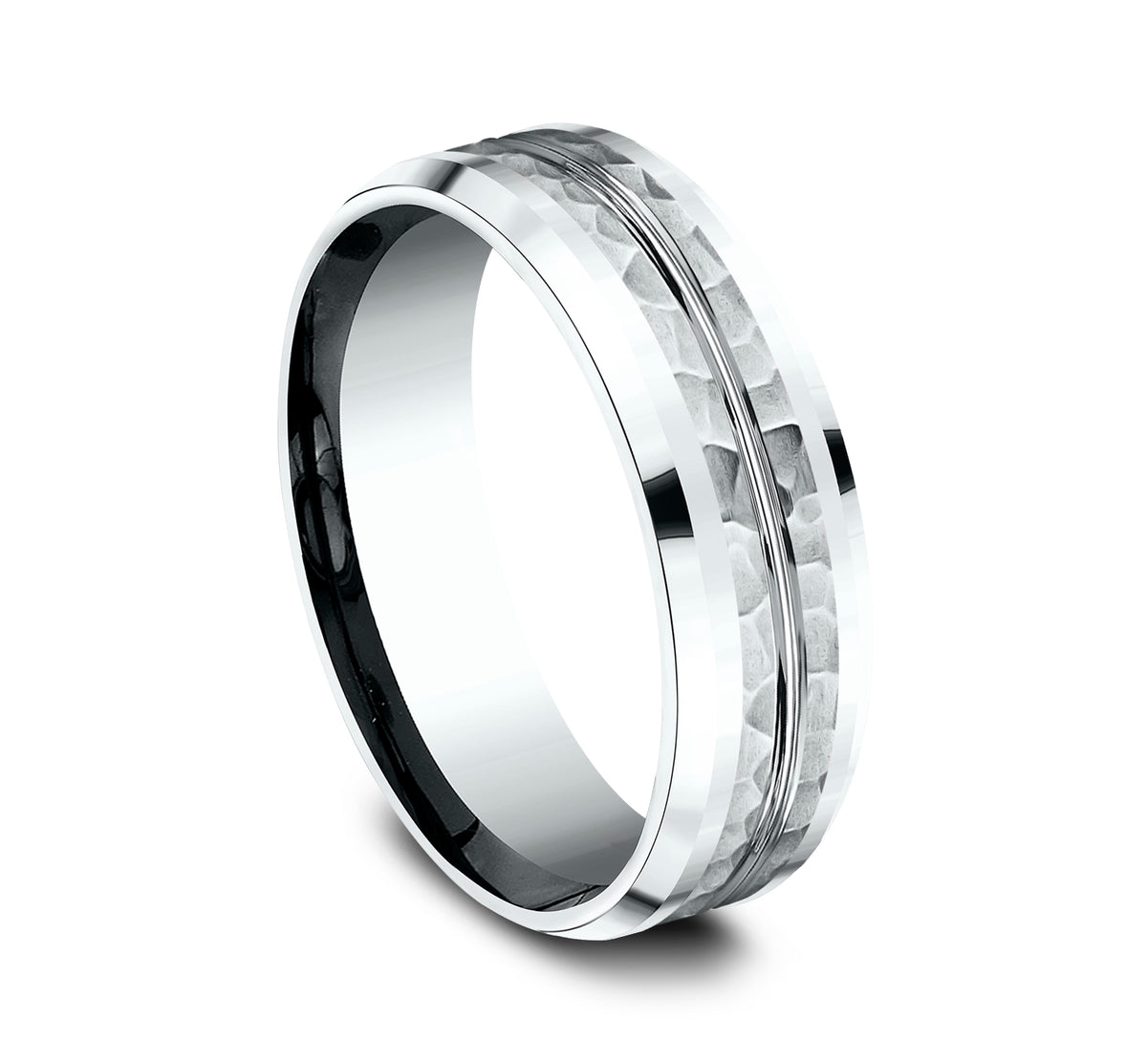 THE RIDLEY 7mm 14K White Benchmark men's wedding band