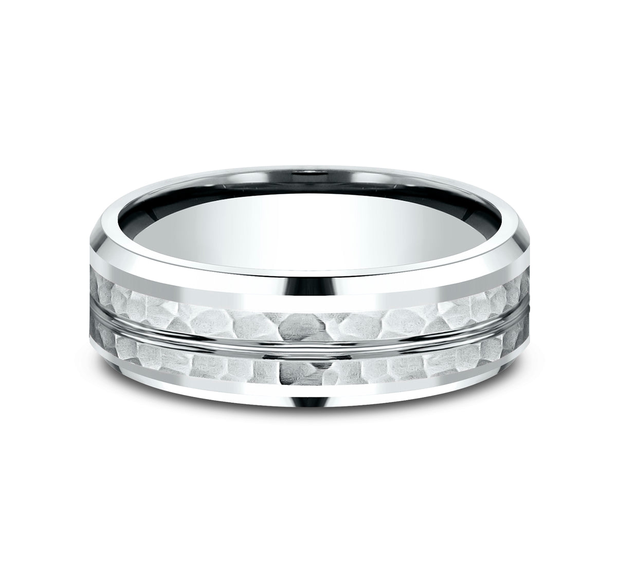 THE RIDLEY 7mm 14K White Benchmark men's wedding band