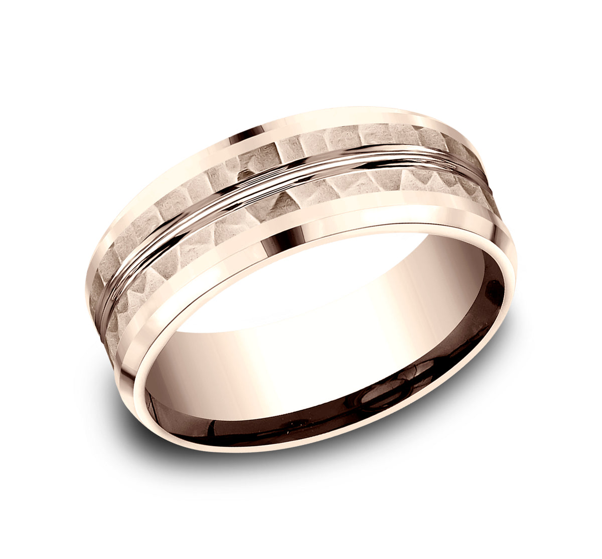 THE RIDLEY 7mm 14K Rose Benchmark men's wedding band