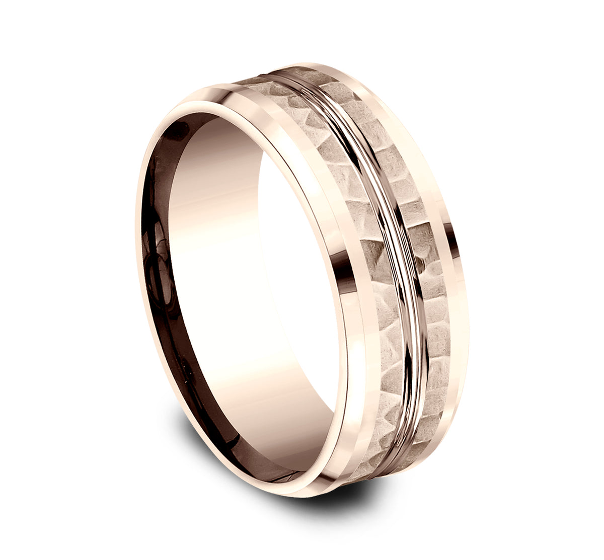 THE RIDLEY 7mm 14K Rose Benchmark men's wedding band