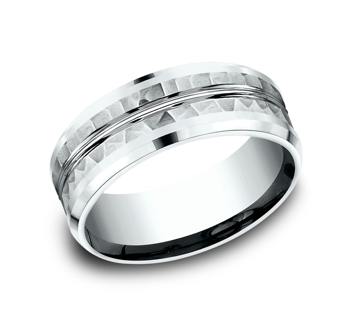 THE RIDLEY 7mm 14K White Benchmark men's wedding band