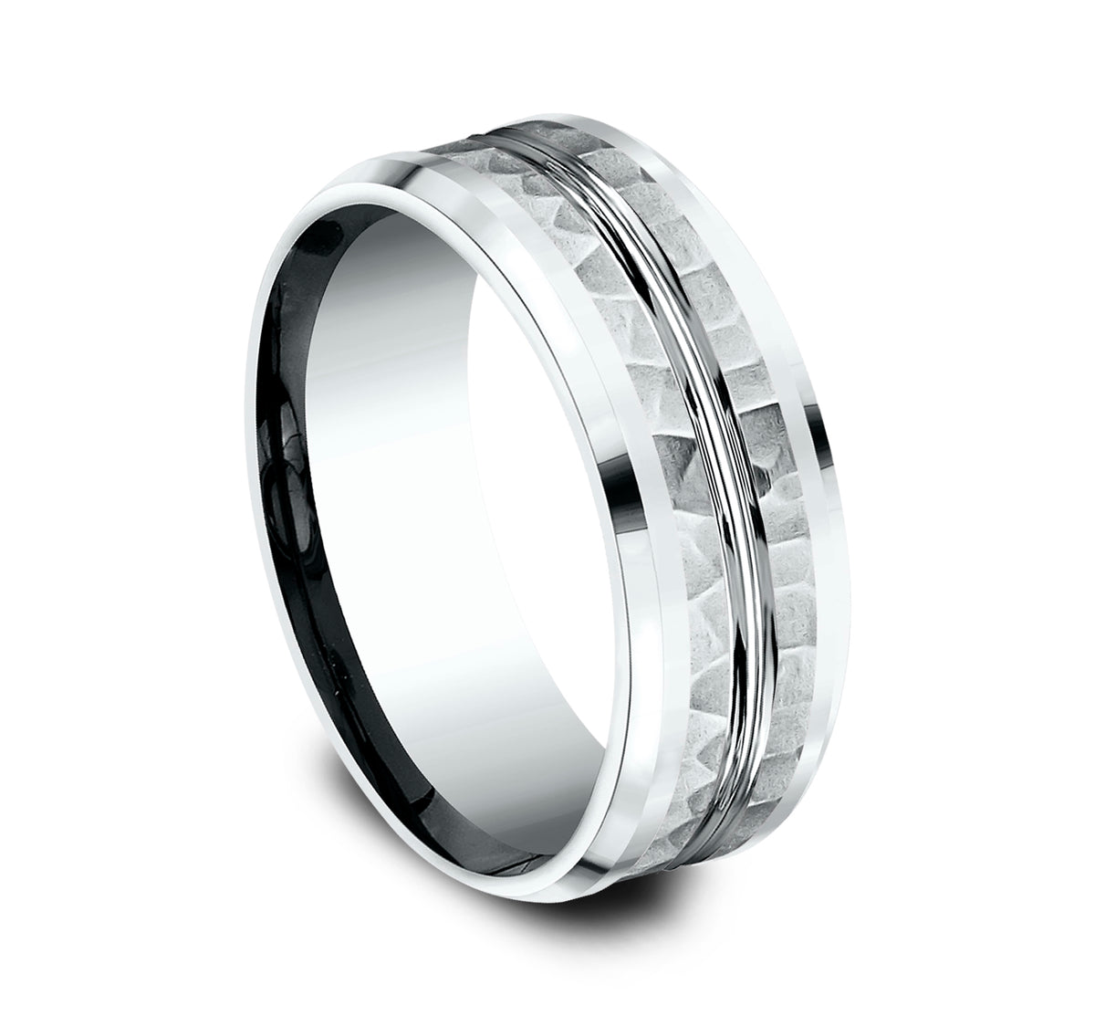 THE RIDLEY 7mm 14K White Benchmark men's wedding band