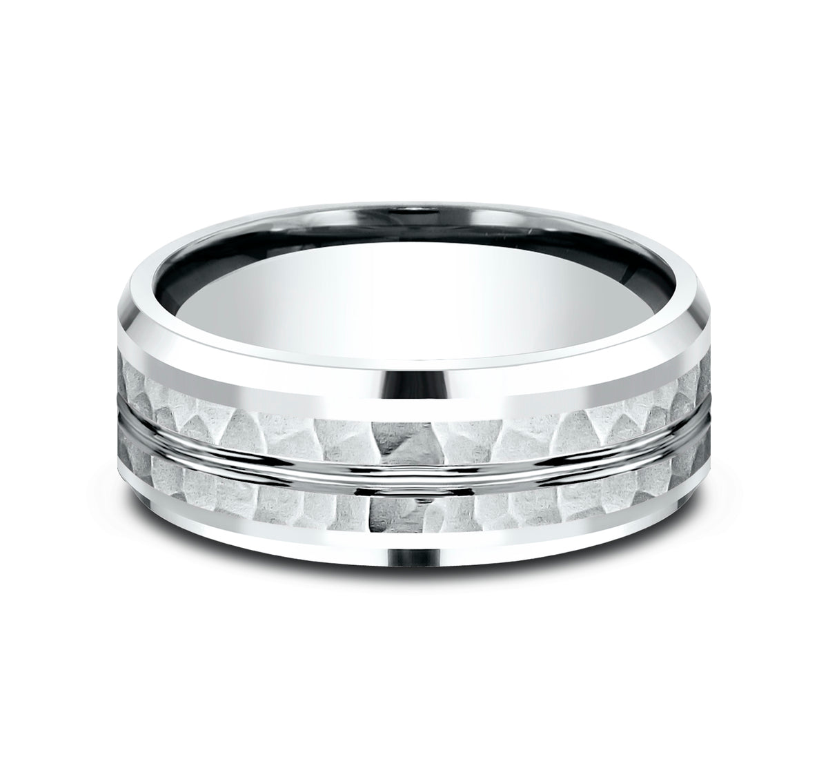 THE RIDLEY 7mm 14K White Benchmark men's wedding band