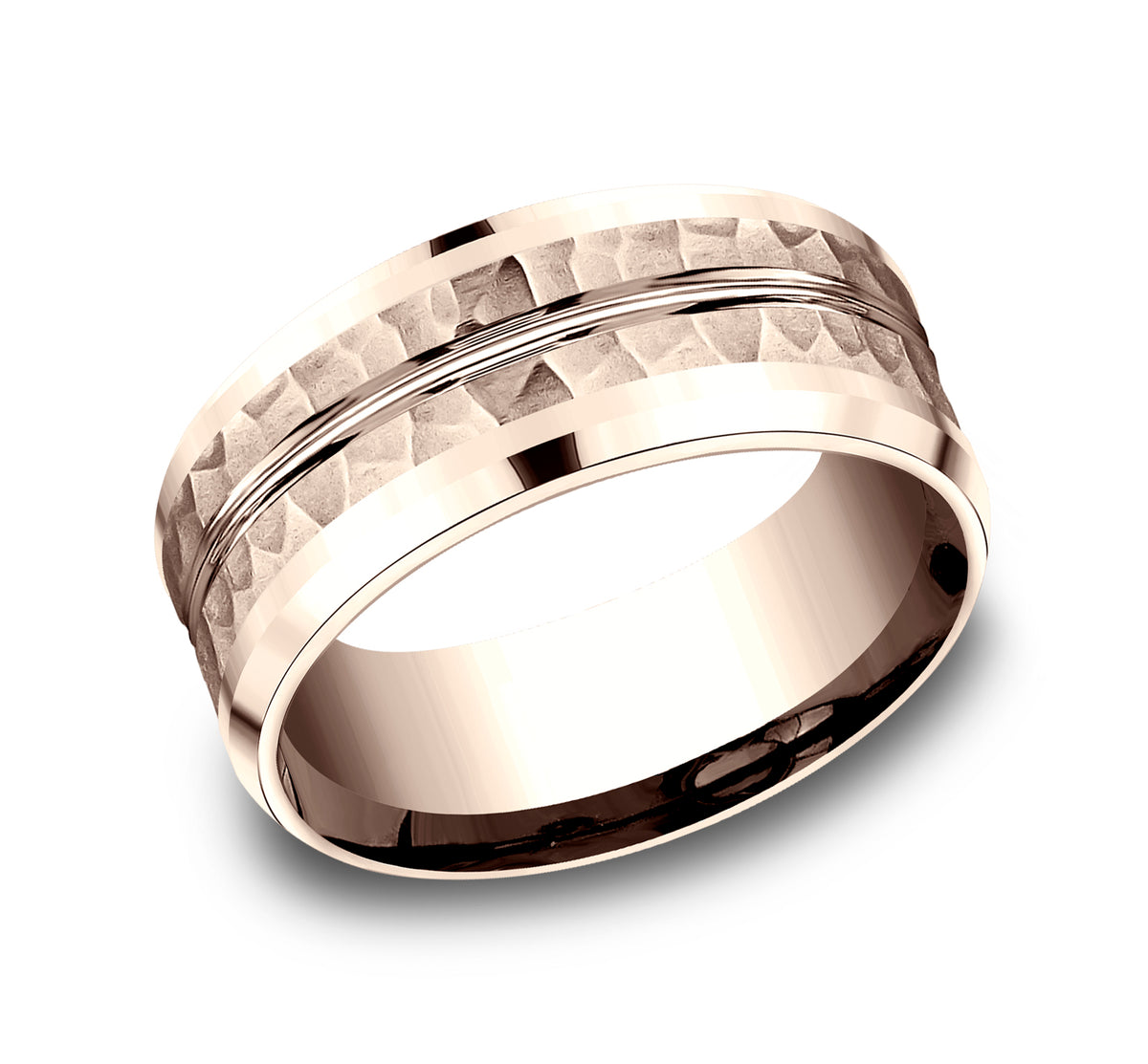 THE RIDLEY 7mm 14K Rose Benchmark men's wedding band