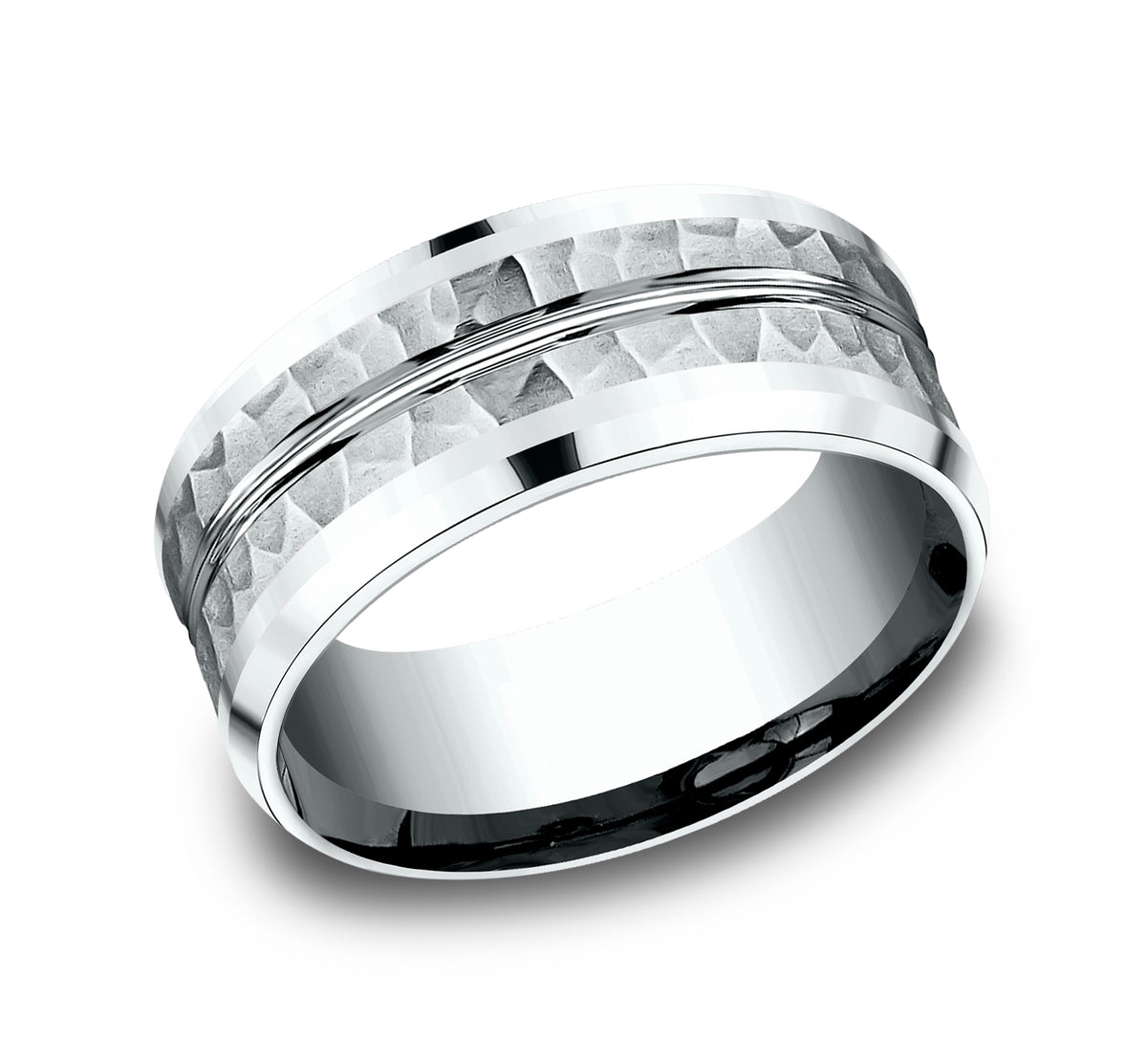 THE RIDLEY 7mm 14K White Benchmark men's wedding band