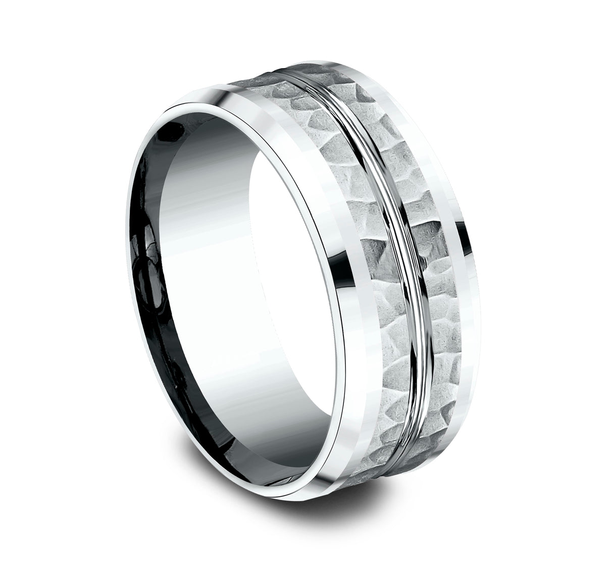 THE RIDLEY 7mm 14K White Benchmark men's wedding band