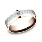 THE TURNER 7mm 14K Rose/White Benchmark men's wedding band