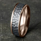 THE TURNER 7mm 14K Rose/White Benchmark men's wedding band