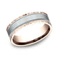 THE DENVER 7mm 14K Rose/White Benchmark men's wedding band