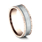 THE DENVER 7mm 14K Rose/White Benchmark men's wedding band