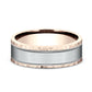 THE DENVER 7mm 14K Rose/White Benchmark men's wedding band