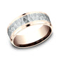 THE TURNER 7mm 14K Rose/White Benchmark men's wedding band