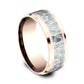 THE TURNER 7mm 14K Rose/White Benchmark men's wedding band