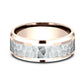 THE TURNER 7mm 14K Rose/White Benchmark men's wedding band