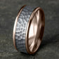 THE TURNER 7mm 14K Rose/White Benchmark men's wedding band