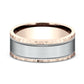 THE DENVER 7mm 14K Rose/White Benchmark men's wedding band